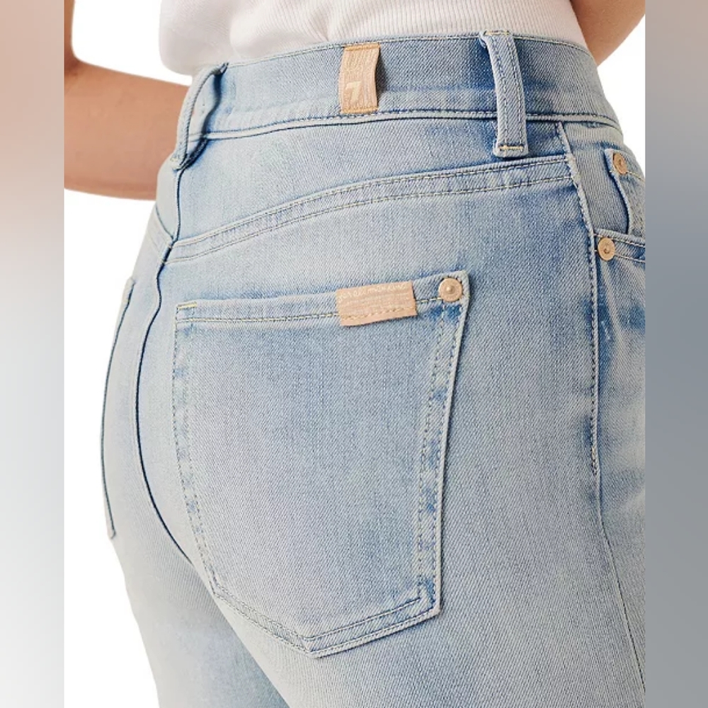 7 FOR ALL MANKIND High Waist Cropped Skinny KARMA - 29 NWOT - Picture 2 of 8